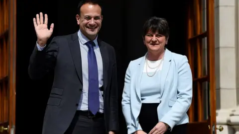 Reuters Leo Varadkar and Arlene Foster