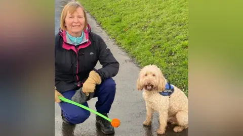 Tina Hooper and cockapoo Bailey