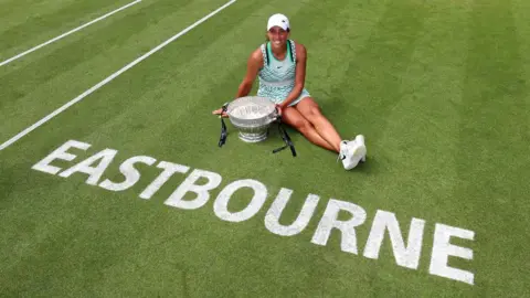 Getty Images/Tom Dulat Madison Keys with the trophy