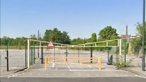 The entrance to the former Thames Valley University car park on Stoke Road