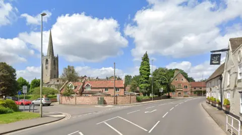 Streetview image from Google showing the centre of Bunny