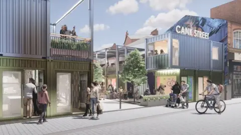 Invest in Leicester An artist's impression of the Cank Street development