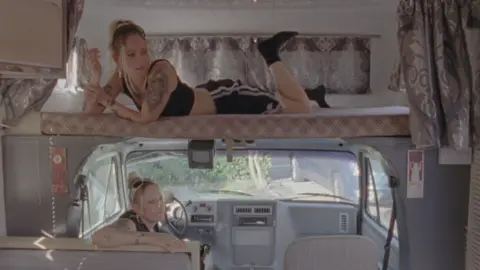 Seaside Special Sophie and Polly Duniam in their motorhome