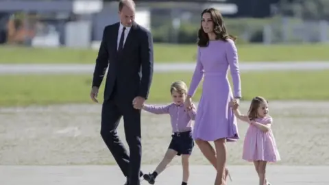 EPA The Duke and Duchess of Cambridge with Prince George and Princess Charlotte