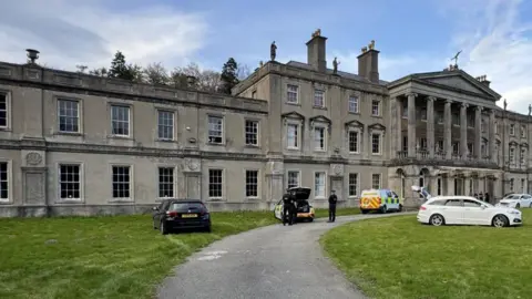 North Wales Police Police at Plas Glynllifon manor house 