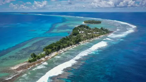 Getty Images Around 11,000 people live on Tuvalu's nine islands