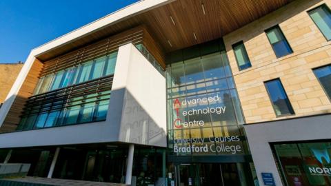An exterior shot of Bradford College's Advanced Technology Building 
