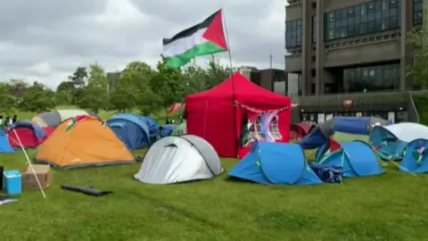 BBC Pro-Palestinian encampment 