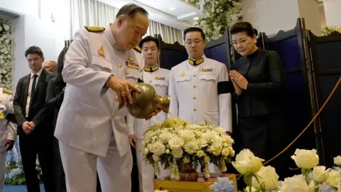 King Power Thailand"s Deputy Prime Minister Prawit Wongsuwan at Vichai Srivaddhanaprabha's funeral