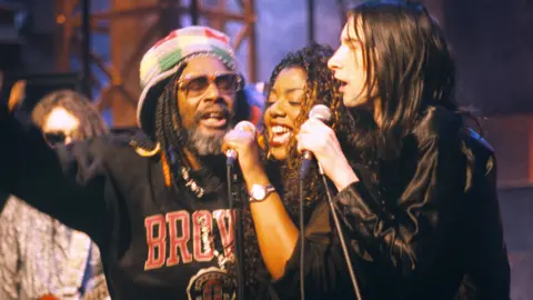 Getty Images George Clinton, Denise Johnson and Primal Scream's Bobby Gillespie
