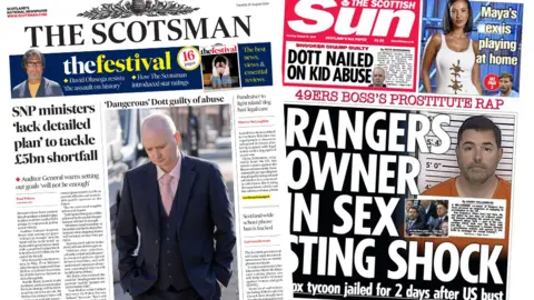 The Scotsman and Scottish Sun front pages
