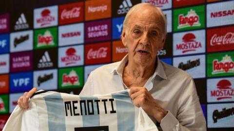 Former Argentina manager Cesar Luis Menotti 