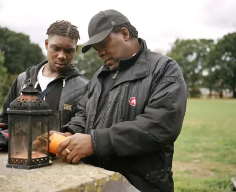 Tristan Bejawn Jhemar and his father Michael