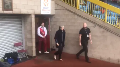 Theresa May at Alexander Stadium