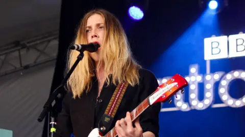 Issac Gracie on stage at Radio 1's Biggest Weekend in Swansea