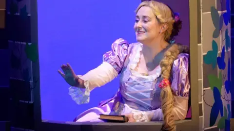 BBC Rapunzel singing in a tower