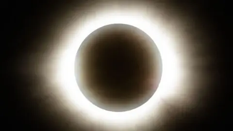 Image shows the total solar eclipse