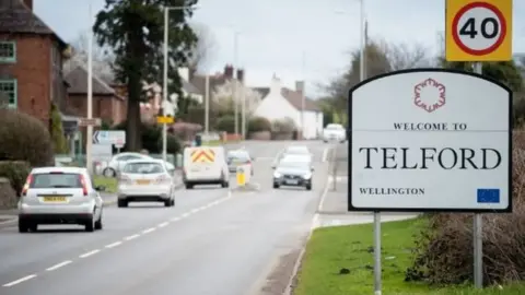 Telford road sign