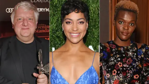 Getty Images Simon Russell Beale, Cush Jumbo and Sheila Atim