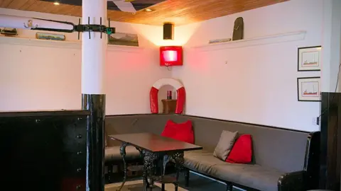 Banjo Beale The interior of the pub on Easdale before the makeover