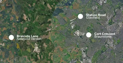 Google A map of where gunshots have been heard
