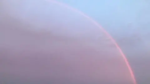 daddydaddys Pink rainbow over Dorchester, Dorset