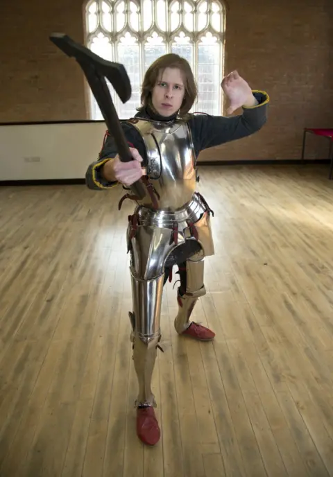 Carl Vivian - University of Leicester Dominic Smee in armour