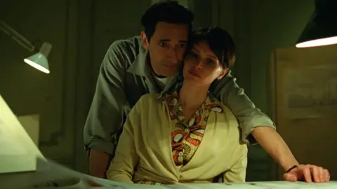 Universal Pictures Adrien Brody and Felicity Jones in The Brutalist