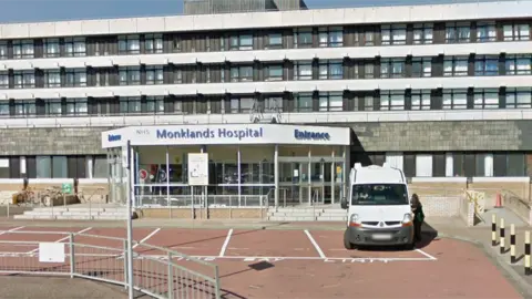 Google Monklands Hospital in Airdrie