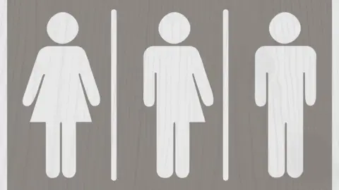 Getty Images transgender toilet sign