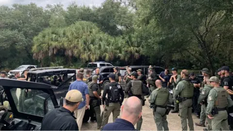 North Port Police Search teams being briefed