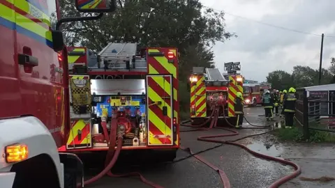 Burnham-on-Sea Fire Station Brent House Farm fire