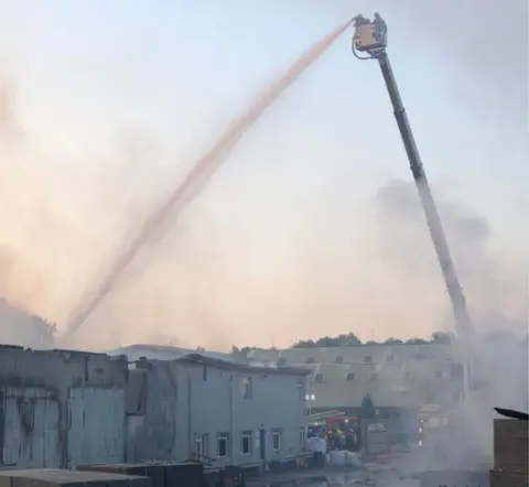 West Yorkshire Fire/WYFRS The fire in Hunslet