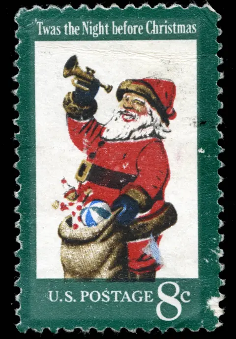 Alamy A US stamp commemorating "'Twas the Night Before Christmas"