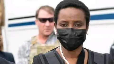 Martine Moïse arrived in Port-au-Prince frm the US, 10 days after surviving the attack that killed her husband