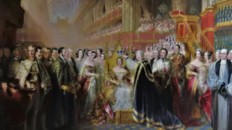 Bradford museums Queen Victoria's coronation in Westminster Abbey