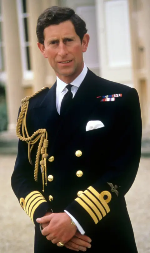 PA Prince of Wales wearing his new Royal Navy captain's uniform