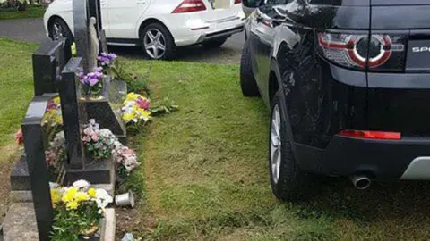 Loughborough Echo Car parked on grave