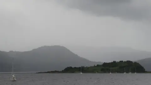 Ingrid/BBC Weather Watchers Lochcarron in the Highlands on Tuesday