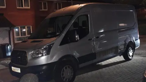 West Yorkshire Police Silver Ford Transit van