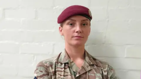 Jacob Ottaway/BBC Lance Corporal May Percival