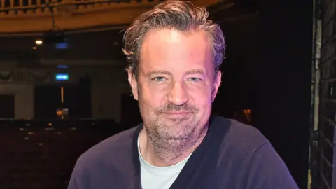 Getty Images Matthew Perry when he was at a photocall for "The End Of Longing" - London, 2016