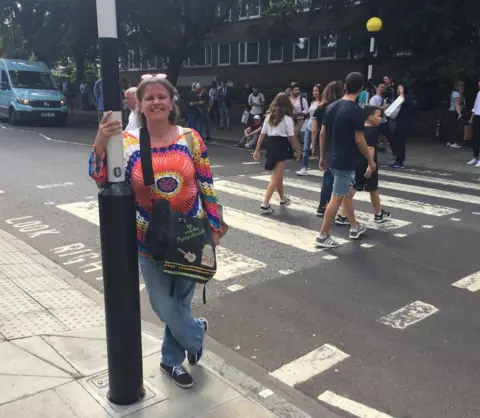 Daniela Geber on Abbey Road.