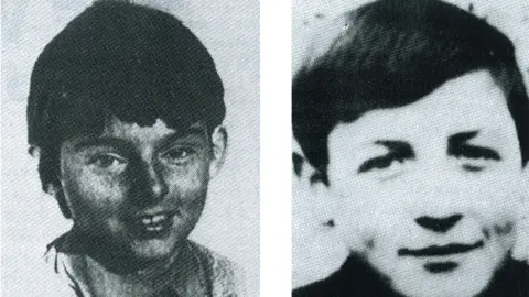 Family handout Black and white composite images of Margaret Gargan and John Dougal. Both have short dark hair and smiling.