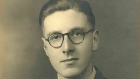 Smilth & Co Solicitors Ronald Gale black and white pictures from possibly 1940s showing him wearing glasses and dressed in a suit