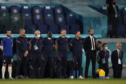 Getty Images Southgate and coaches