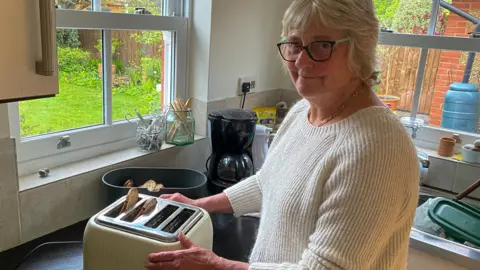 The author's mother and her toaster