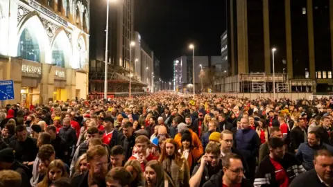 Getty Images Fans going to Wales rugby