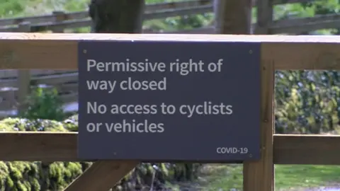 Sign at Bolton Abbey