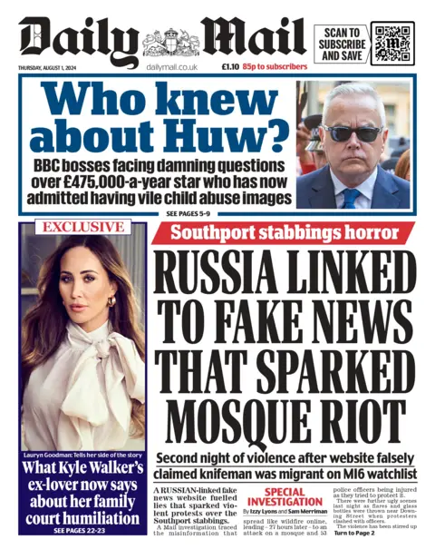 Daily Mail front page